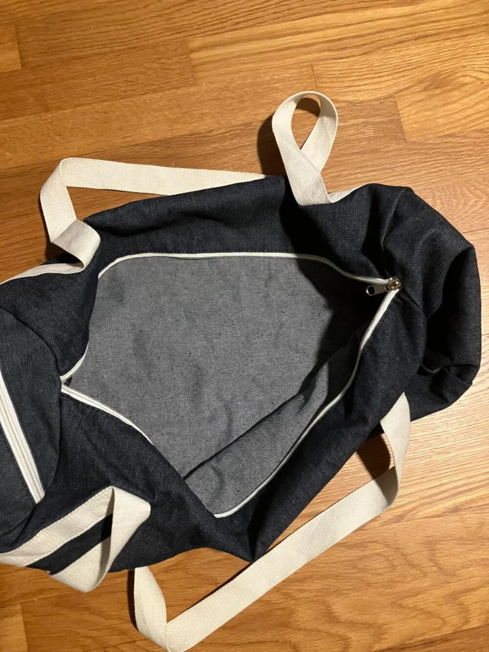 Denim Gym and Juice Bag